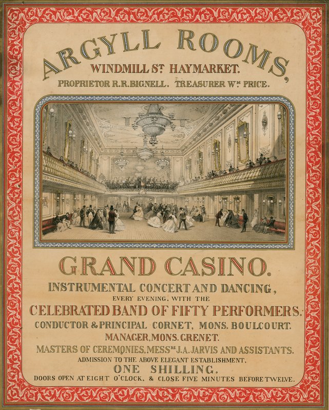 Argyll Rooms, Windmill Street, Haymarket, London av English School