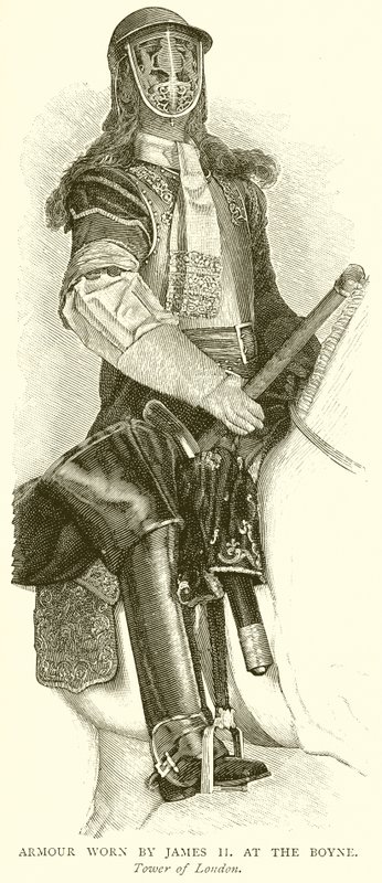 Rustning båret av James II på Boyne av English School