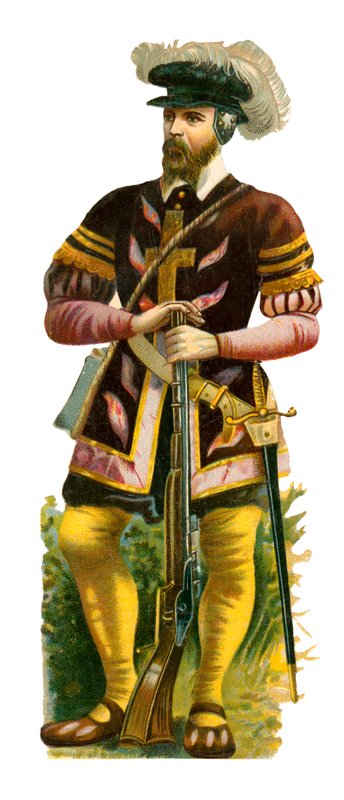 Arquebusier fra kong Henry VIIIs tid, 1509-47 av English School