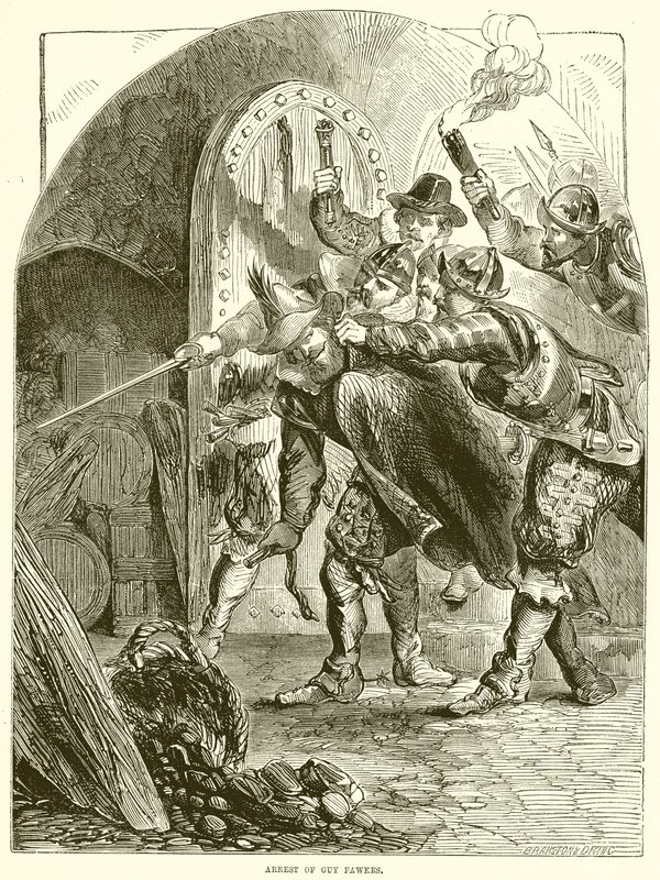 Arrestasjon av Guy Fawkes av English School