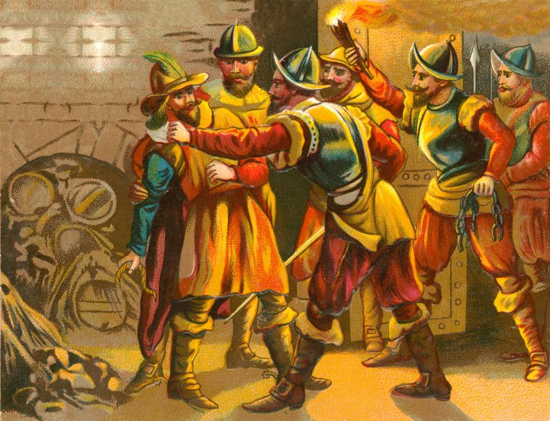 Arrestasjon av Guy Fawkes av English School