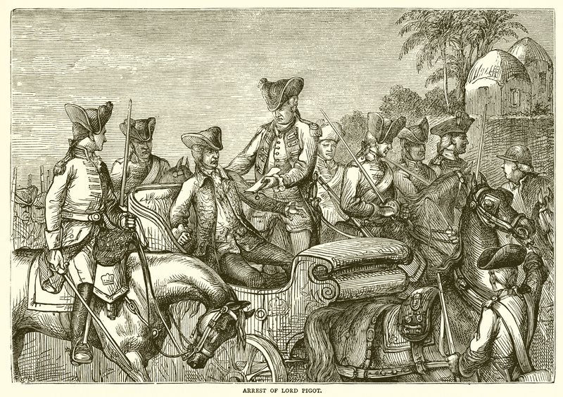 Arrestasjon av Lord Pigot (1776) av English School