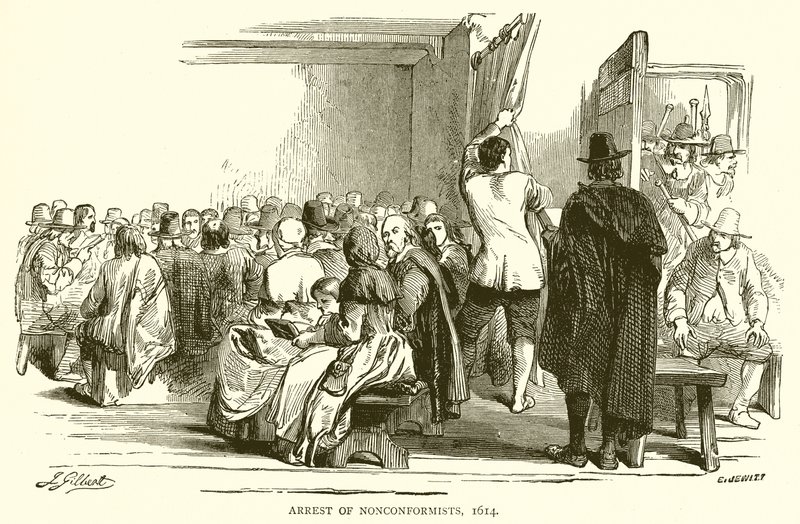 Arrestasjon av ikke-konformister, 1614 av English School