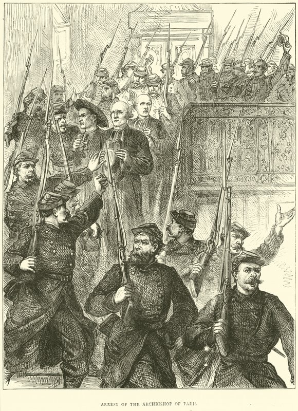 Arrestasjon av erkebiskopen av Paris, mars 1871 av English School