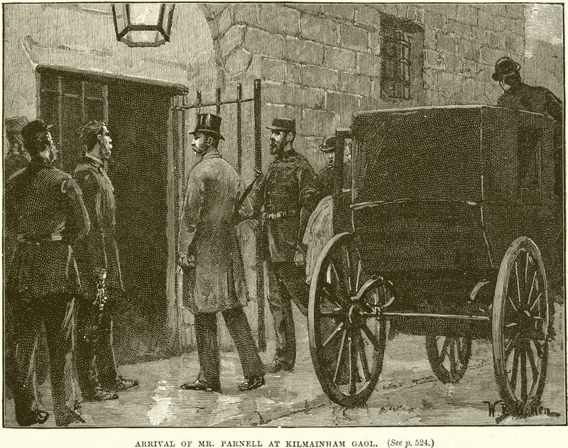 Ankomst av Mr. Parnell til Kilmainham Gaol av English School