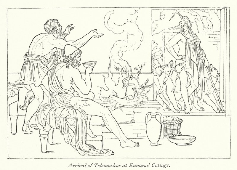 Ankomst av Telemachus til Eumaeus 
