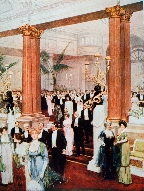 Ankom til kveldsmat på Savoy i 1912 av English School