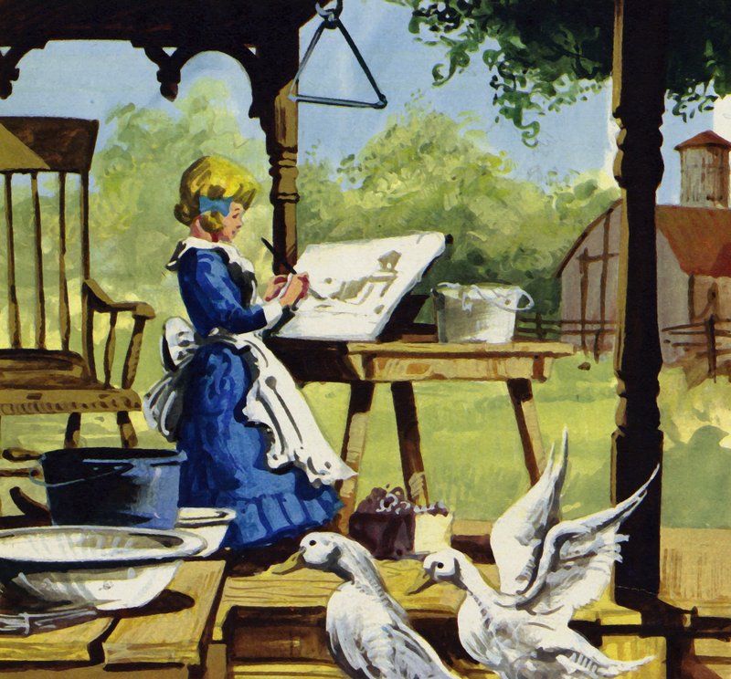 Som barn likte Anna Mary Robertson å male av English School