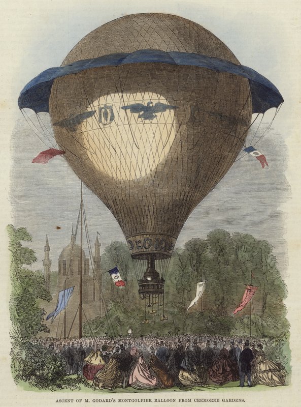 Bestigning av M Godards Montgolfier Balloon av English School