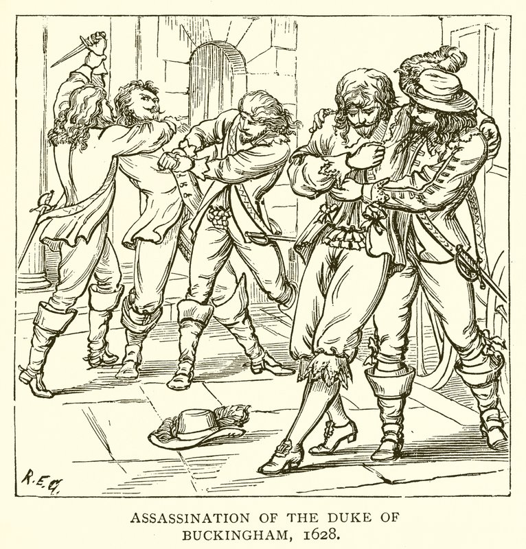 Attentatet på hertugen av Buckingham, 1628 av English School