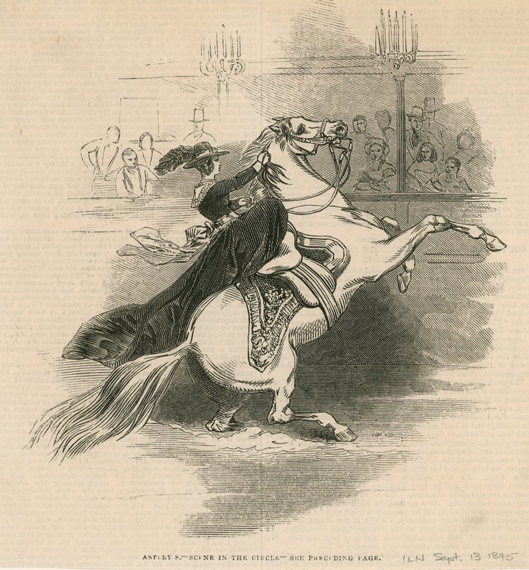 Astleys Amphitheatre, London - Scene i sirkuset av English School