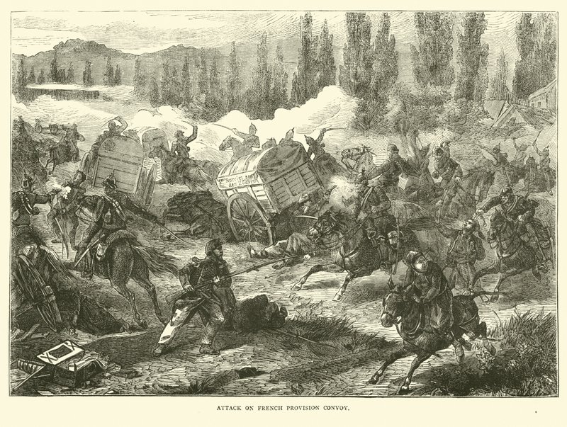 Angrep på fransk proviantkonvoi, september 1870 av English School