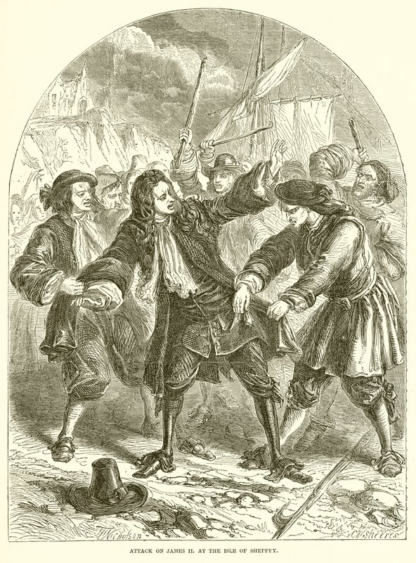Angrep på James II. på Isle of Sheppey av English School
