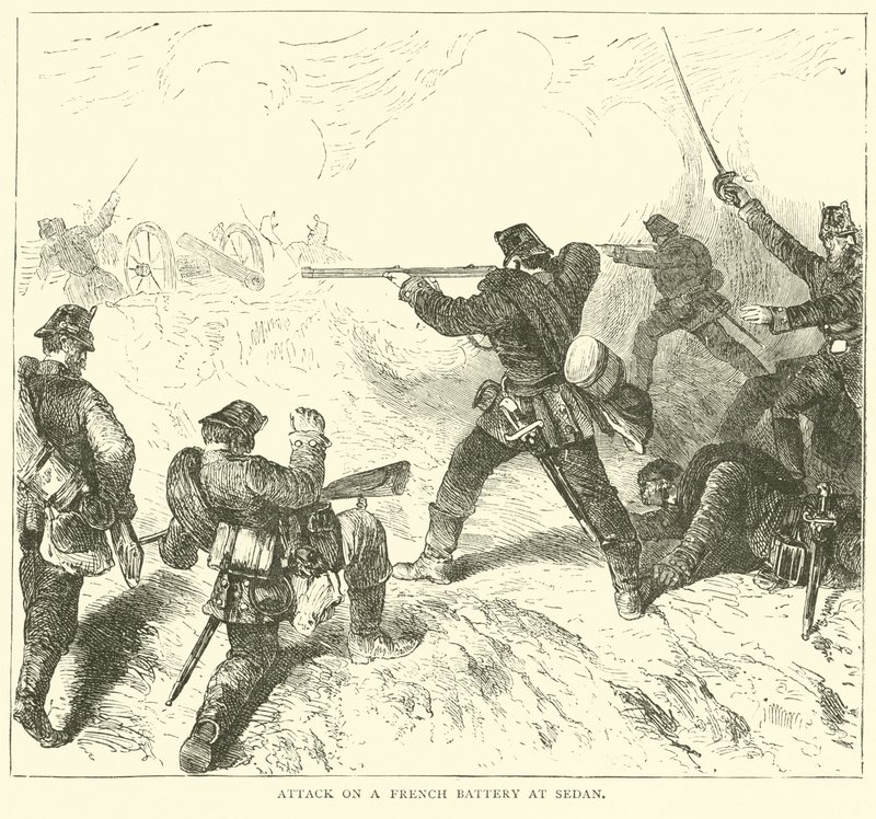 Angrep på et fransk batteri ved Sedan, september 1870 av English School