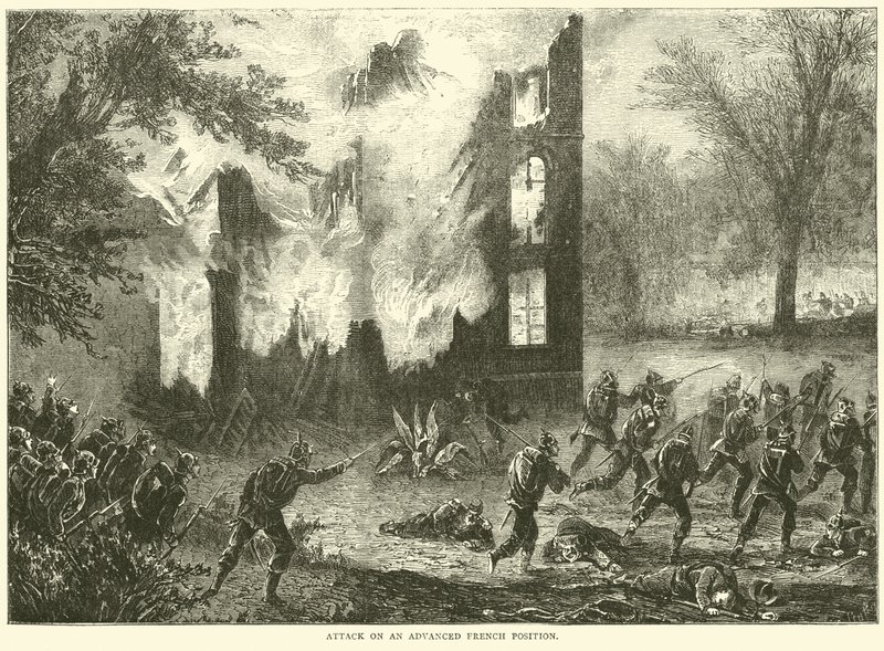 Angrep på en avansert fransk stilling, oktober 1870 av English School