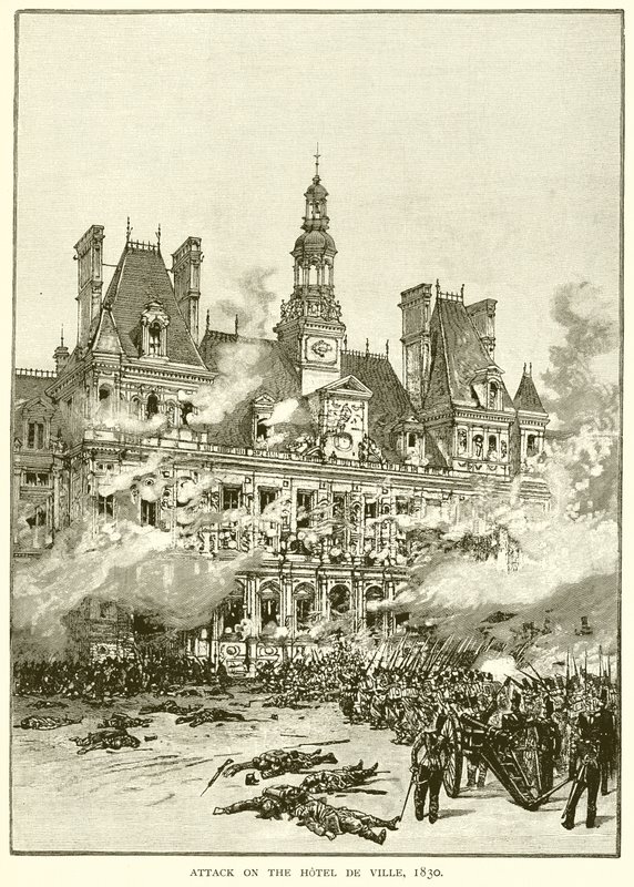 Angrep på Hotel de Ville, 1830 av English School