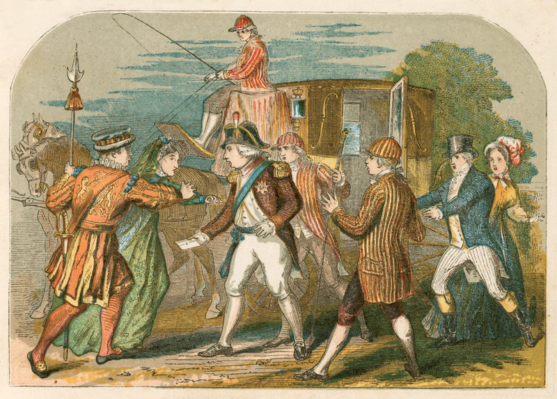 Attentatforsøk på George III av Margaret Nicholson av English School