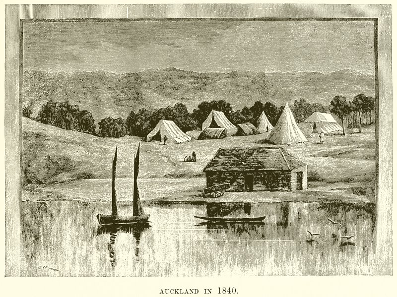 Auckland i 1840 av English School
