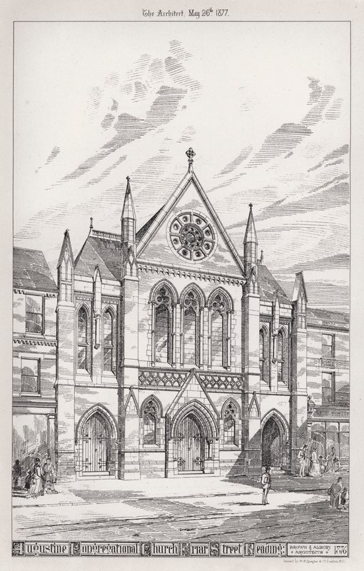 Augustine Congregational Church, Friar Street, Reading (gravering) av English School