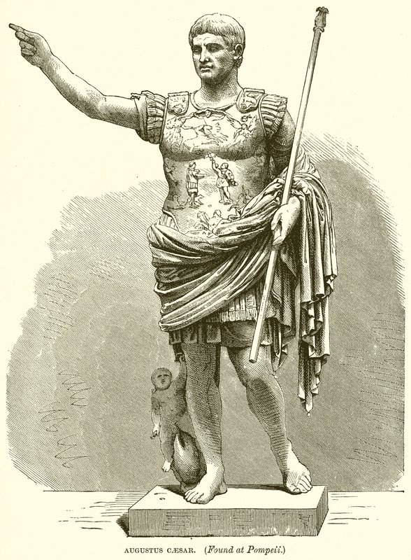 Augustus Cæsar. (Funnet i Pompeii) av English School