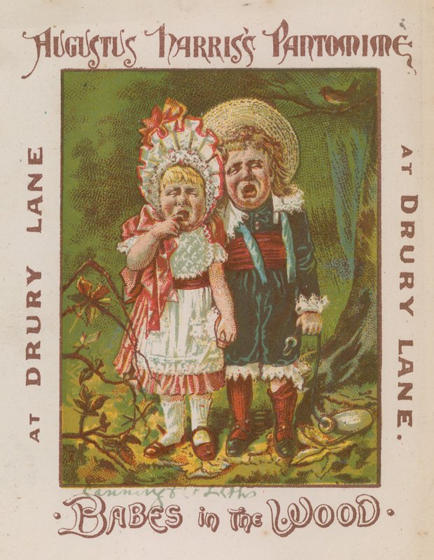Augustus Harriss Pantomime, Babes in the Wood, på Drury Lane, London av English School