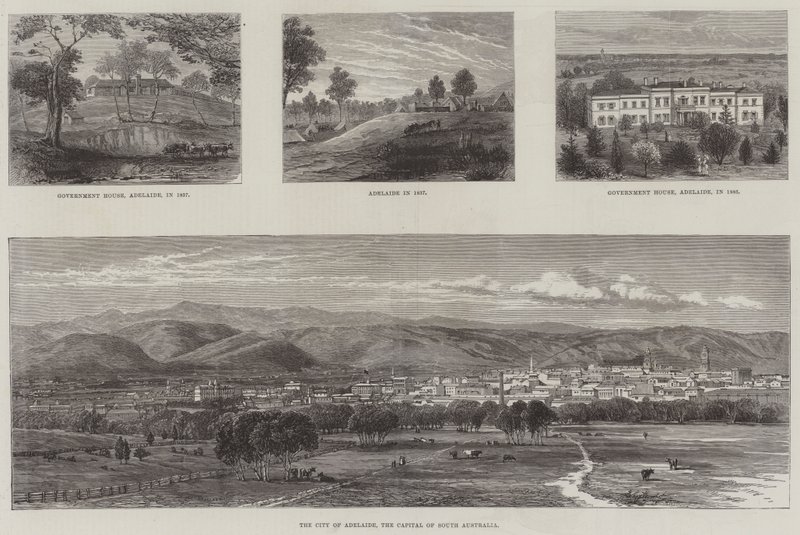 Australia (gravering) av English School