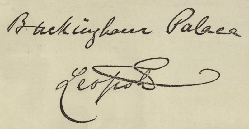 Autograf av hertugen av Albany (gravering) av English School