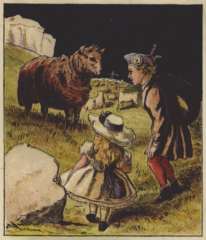 Baa, Baa, Black Sheep (farge litho) av English School
