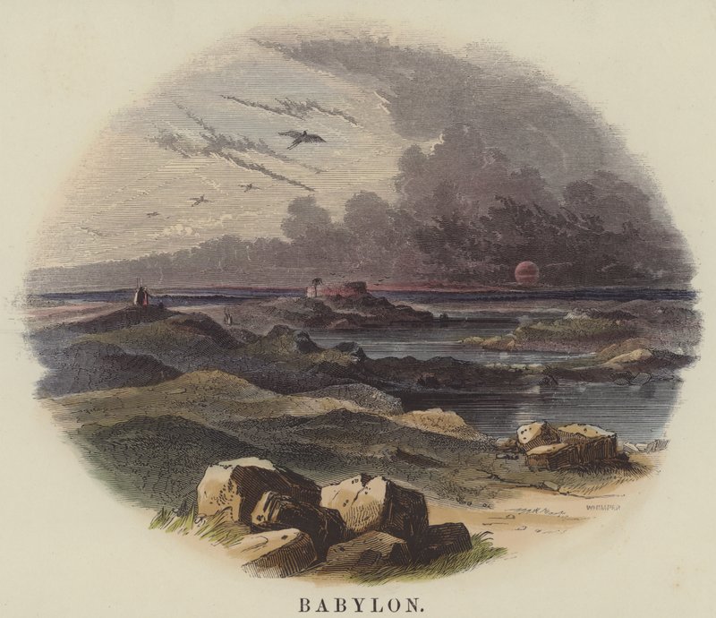 Babylon (farget gravering) av English School