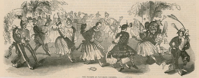 Bal Masque ved Vauxhall Gardens av English School