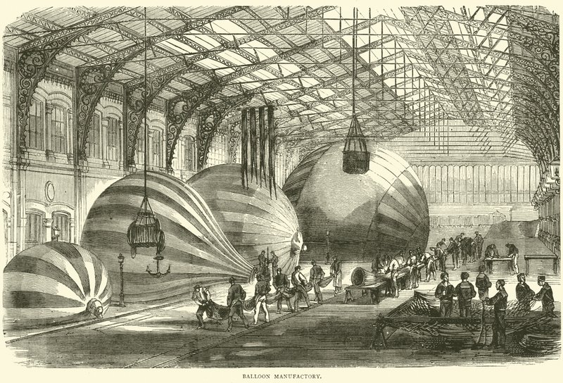 Ballongfabrikk, oktober 1870 av English School