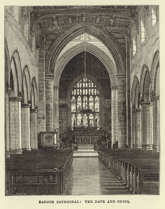 Bangor katedral, skipet og koret av English School