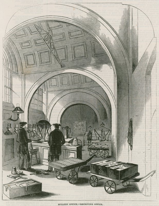 Bank of England, Bullion Office og Gold Weighing Room av English School