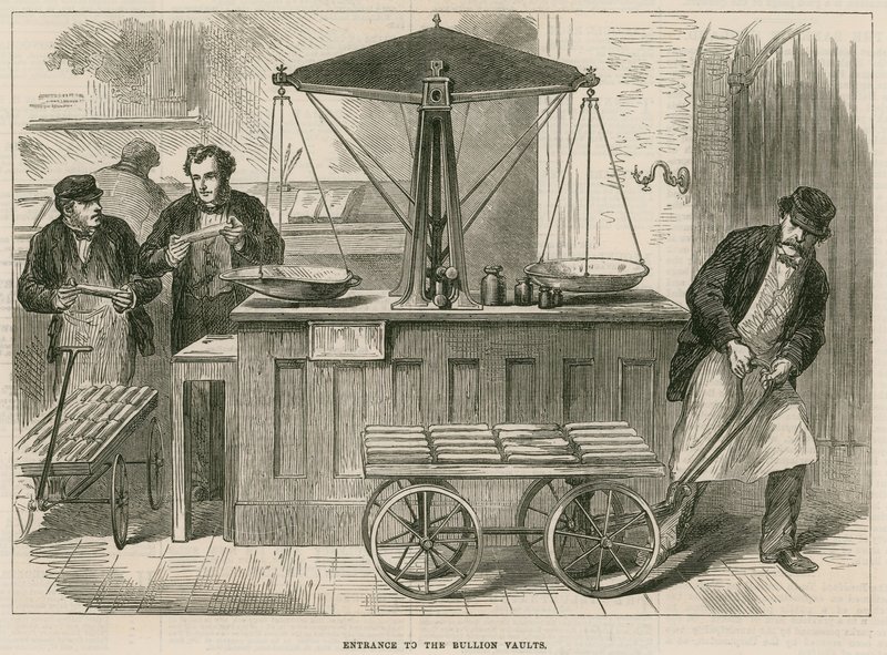 Bank of England, Bullion Office og Gold Weighing Room av English School