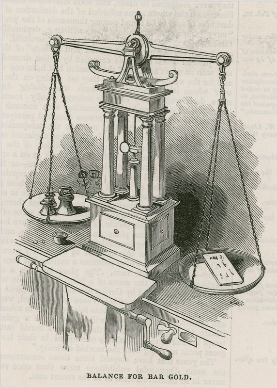 Bank of England, Bullion Office og Gold Weighing Room av English School