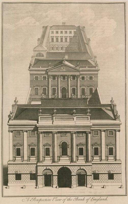 Bank of England, George Sampsons Building, 1734 av English School