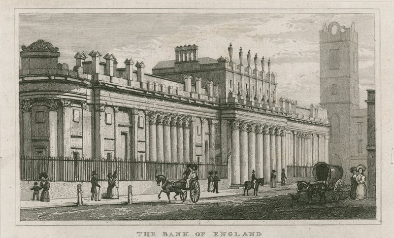 Bank of England, Sir John Soanes South Front, 1823 av English School