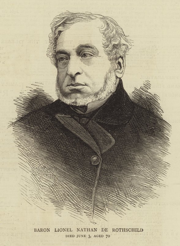 Baron Lionel Nathan de Rothschild (gravering) av English School