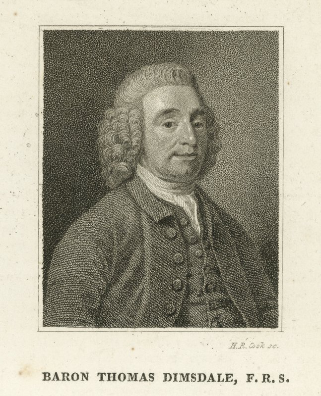 Baron Thomas Dimsdale (gravering) av English School