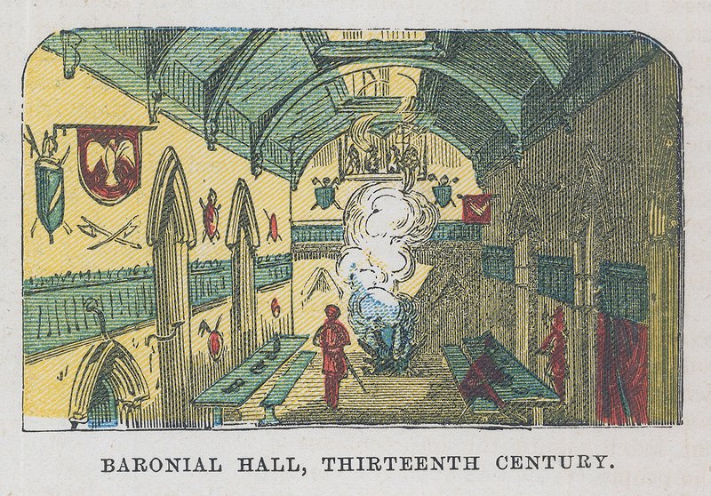 Baronial hall, 1200-tallet av English School