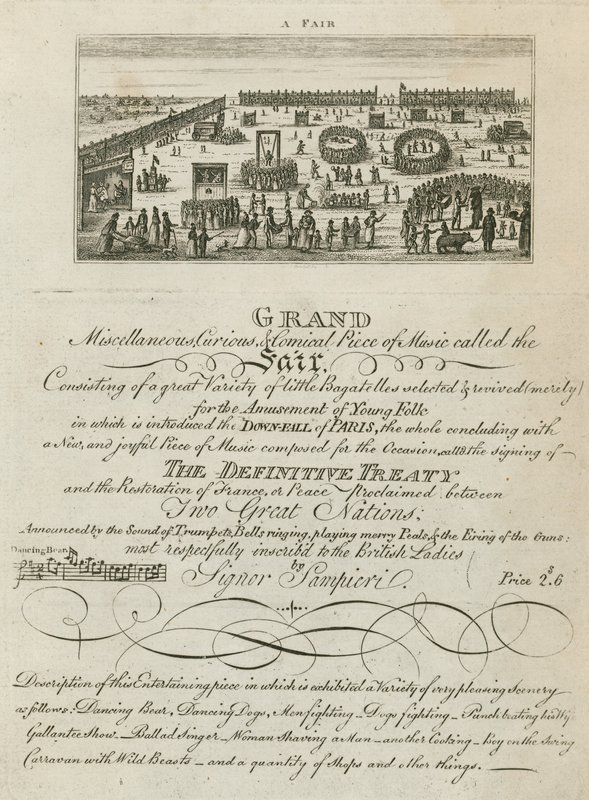 Bartholomew Fair, London: Kunngjøring av en messe for 1806 av English School