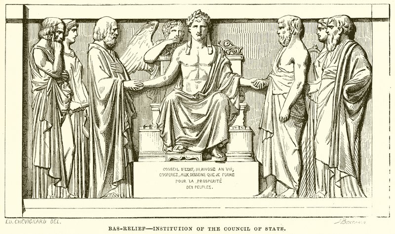 Bas-Relief--institusjon for statsrådet av English School