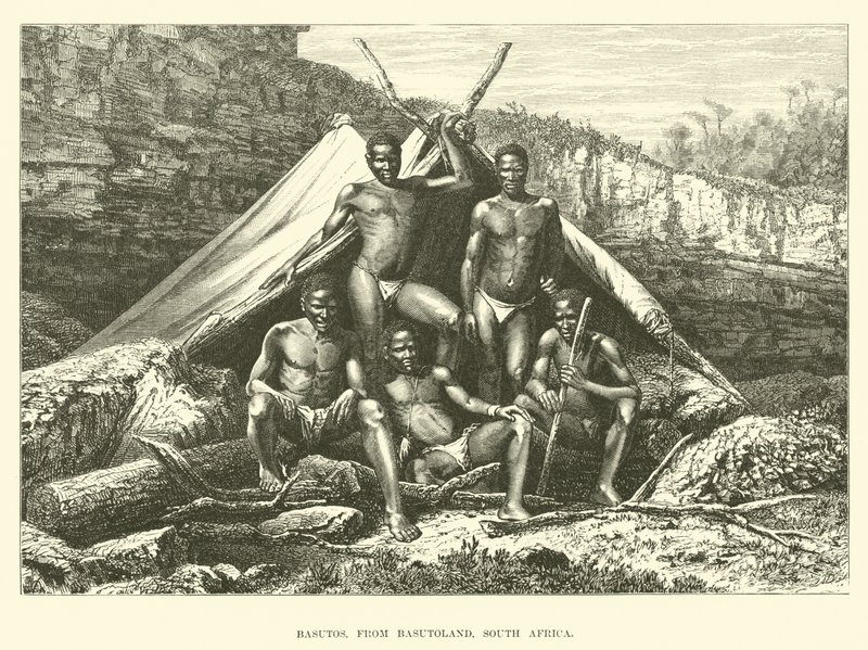 Basutos, fra Basutoland, Sør-Afrika av English School