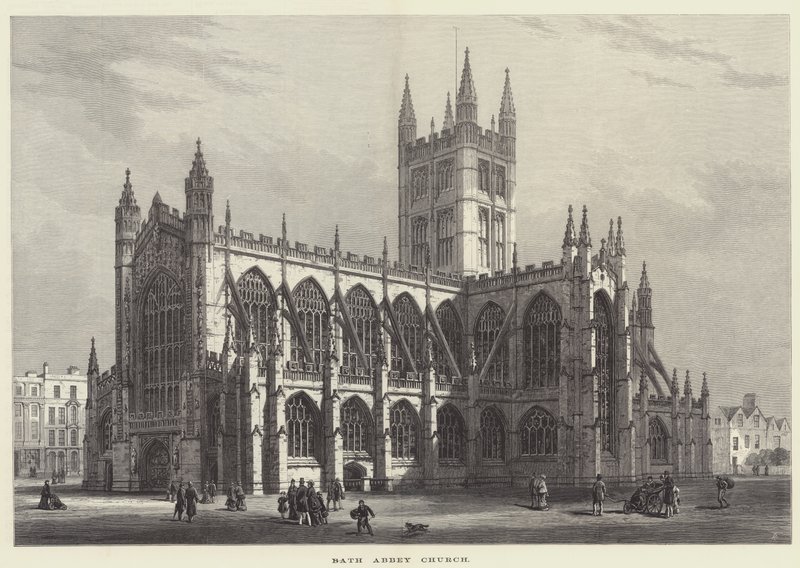 Bath Abbey Church (gravering) av English School