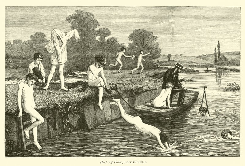 Badeplass, nær Windsor av English School