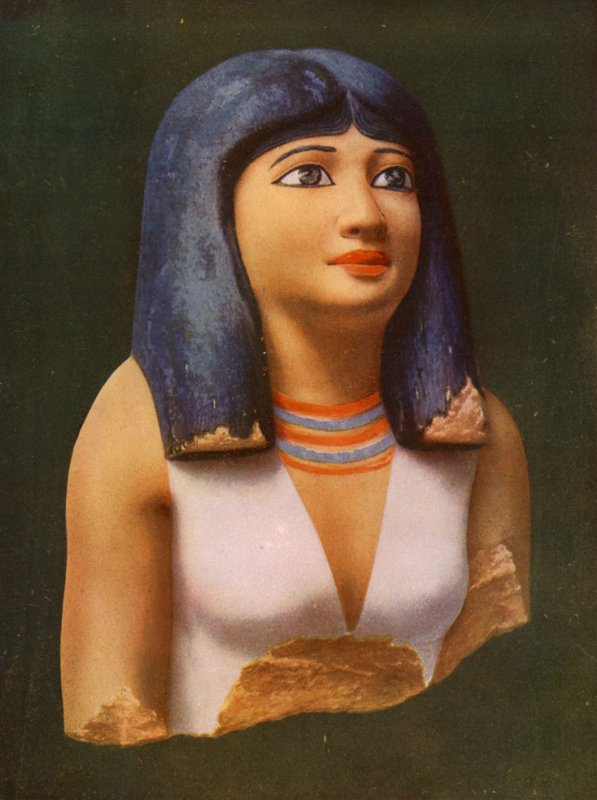 Skjønnhet bestemt til det evige mørket i den egyptiske graven (farge litho) av English School