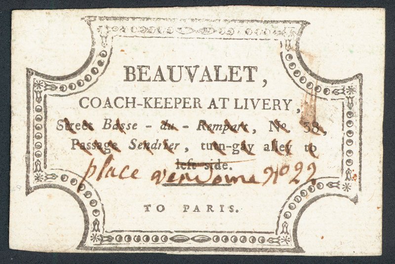 Beauvalet, trener ved livery, handelskort av English School