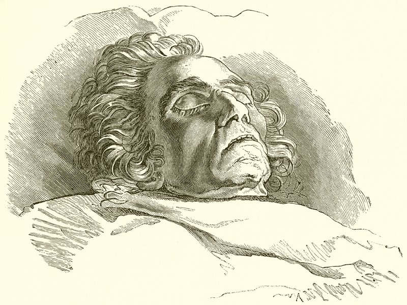 Beethoven på sin dødsseng av English School
