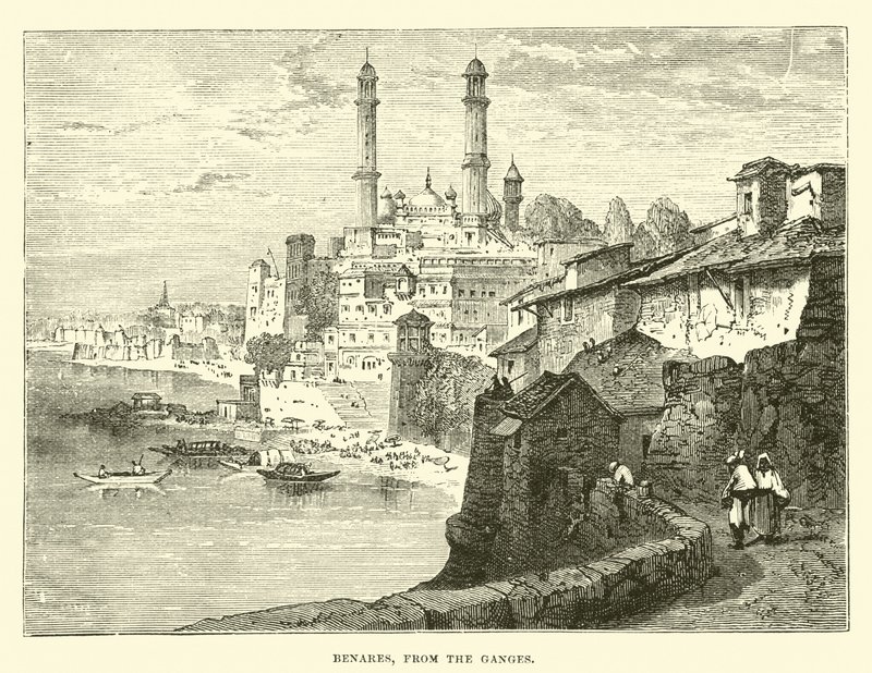 Benares, fra Ganges av English School