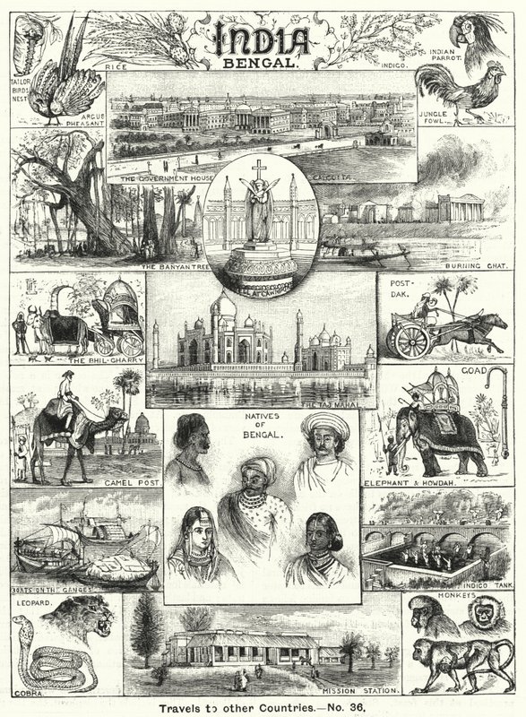 Bengal, India (gravering) av English School